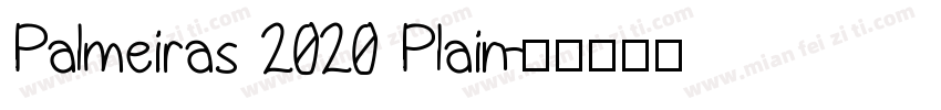 Palmeiras 2020 Plain字体转换